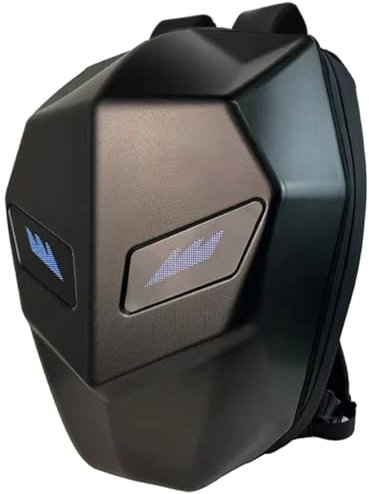LED-Motorrad-Rucksack mit Programmierbarem Bildschirm, Hartschalen-Helmtasche, LED-Motorrad-Gepäcktasche, USB-betriebene Laptop-Tasche für Reisen
