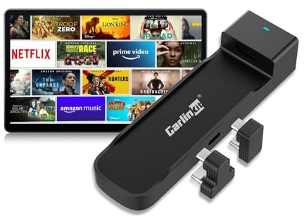 Carlinkit Auto-TV-Mate nur für Autos mit werkseitig verkabelter CarPlay-Funktion, kompatibel mit Fire TV-Sticks – nahtloses Streaming, keine zusätzlichen Geräte erforderlich, 2,4 GHz WLAN/unterstützt