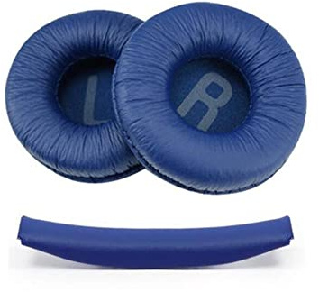 Earpads Headband Pad for JBL Tune 600 T450 T450BT T500BT JR300BT, Replacement Ear Pads Cushions Comfortable Memory Foam Noise Isolation Ear Cups Cover Headphone Repair Parts (Blue)