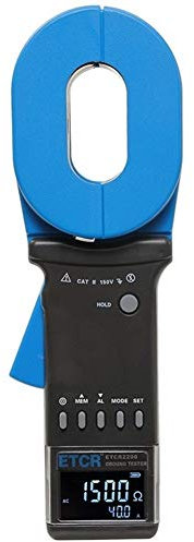 Pinza amperometrica per corrente, ETCR2200 di terra di resistenza del tester del morsetto multifunzionale 0.01-1500ohm morsetto / 0.00mA-40.0A morsetto della terra Tester di resistenza,Tester profess