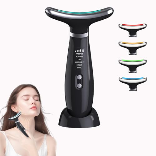 Face Lifting Gerät,Gesichtsmassagegerät Gegen Falten,Gesicht Schönheit Gerät mit 3 Modi,45℃ V Face Beauty Meter Gesichtsgerät für Hautstraffung & Lifting EMS Gerät Gesicht für Damen Herren (schwarz)
