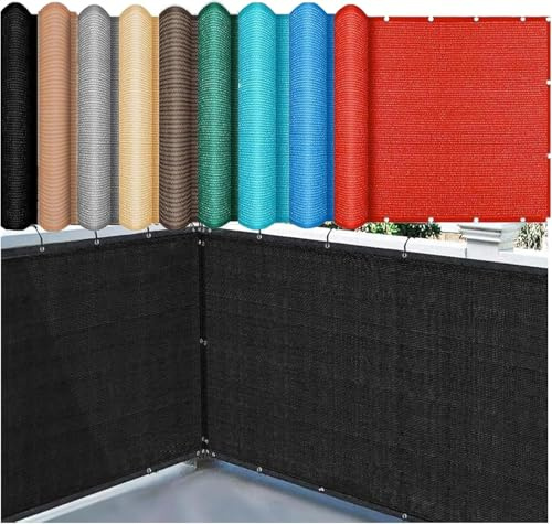 ZHJSHOU Schattierungsnetz mit Ösen Schwarz– 90% UV Schutz Sonnenschutznetz für Gewächshaus, Balkon Sichtschutz & Terrasse – HDPE Luftdurchlaessig Schattennetz 1mx3.6m
