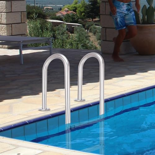 DVTFRUI Escalera De Acero Inoxidable para Piscina Escalera Antideslizante De Alta Resistencia Escalera Antideslizante para Piscina Fácil De Instalar,130cm