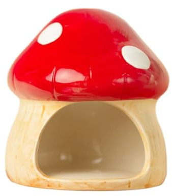 YEJBBUC Hamsterhus i keramik för små djur, gömställe grotta för mus, ekorrar igelkott hamsterhus S 12,8 x 12,5 x 13,5 cm