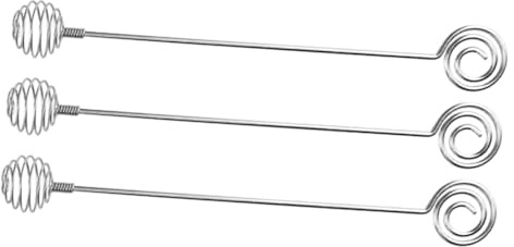 Mobestech 3 Piezas Palitos Mielero de Acero Inoxidable de Unidades Cucharas para Miel y Mermelada Utensilios Resistentes y Seguros para Mezclar y Servir Portátiles y Fáciles de Reutilizable