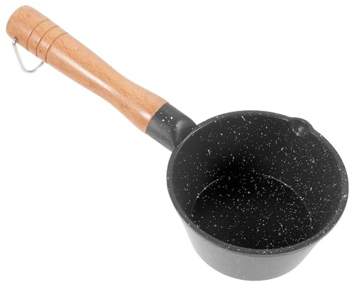 BEBEMOKO Petite Casserole à Sauce Antiadhésive avec Bec Verseur et Poignée Poêle Légère pour Chauffer Huile et Lait Adaptée Cuisinière Gaz et Induction Casserole Pratique pour Cuisine