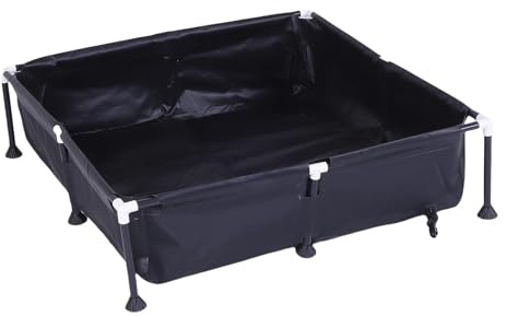 POENVFPO Piscina fuori terra, 95 x 95 x 20 cm, a prova di foratura, triplo strato, in PVC, con design a rete, per cortile, giardino e animali domestici