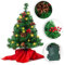 JOYIN Mini árbol de Navidad de 50cm, Mini árbol de Pino de Navidad Artificial con Luces decoración navideña para la Mesa del hogar