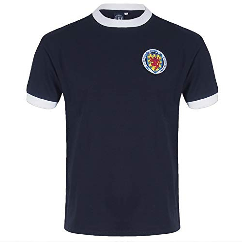 Équipe d'Écosse Officielle - Maillot de Football rétro - Homme - Coupe du Monde 1967/1978 - Bleu marine/1967/n° 10 - XL