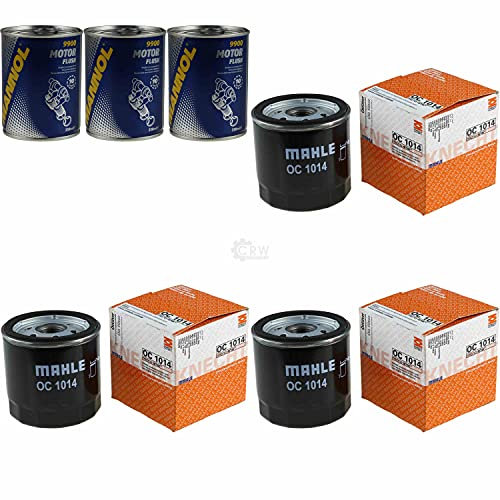 QR-Parts Set 85704710 OC 1014 9900 3x Original MAHLE/KNECHT Ölfilter + SCT Motor Flush Motorspülung