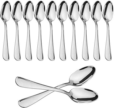 12 Mokkalöffel 10,3x2,2 cm Hochglanzpoliert Edelstahl 18/0