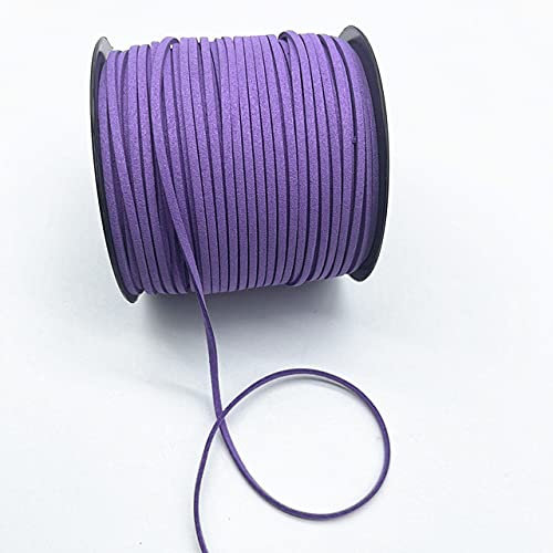 WEDSA 5 Yards 3 mm Flache Faux Wildleder Geflochtene Kordel Gürtel Leder Korean Samt Leder Handgemachte Perlen Armband Schmuck Machen Seil-09