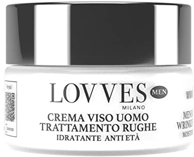 LOVVES Ansiktskräm för män, anti-rynk, hög naturlig kosmetika, fuktgivande, antioxidationsverkan, energiserar huden och ökar fastheten, glasvasstorlek 50 ml