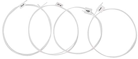 MOWEO Ukulelen-Saiten, Karbonfaser, transparent, 4 Stück