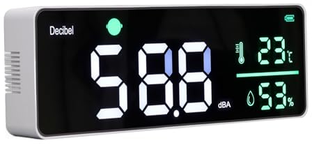 11-Zoll-Schallpegelmesser Zum Aufhängen an der Wand mit Großem LED-Display für das Klassenzimmer