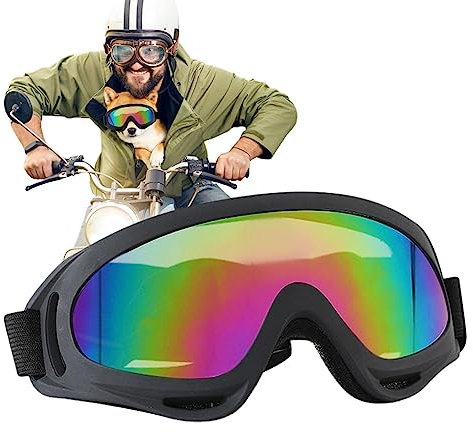Facynde Haustierbrille - Schutzbrille für Haustiere - Winddichte Haustier-Augenbekleidung, UV-Schutz-Sonnenbrille für Hunde, Sonnenbrille für mittelgroße und große Hunde