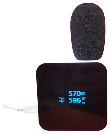 Air Quality Monitor CO2 Monitor CO2 Detector Carbon Dioxide Detector, Decibel Monitor Sound Noise Meter 30-130dB Range, Applications for Home, Classroom, Office, Factory, Hotel, Restaurant