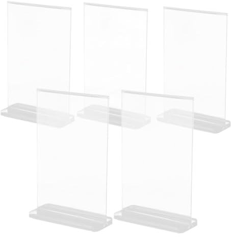 GARVALON 5stücke Teiliges Acryl Tischaufsteller Doppelseitige Displays Klarer Schildhalter Für Menüs Werbung Und Veranstaltungen Für Restaurant Und Feiern