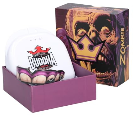 BUDDHA FIGHT WEAR Protège-dents premium pour adultes et enfants à partir de 12 ans, tous sports de contact (blanc/violet)
