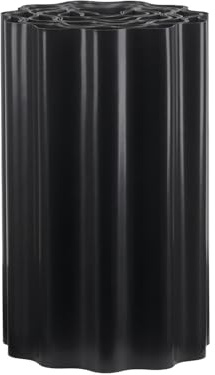 PULLMER Rasenkante Kunststoff, Beeteinfassung, Beetumrandung, Rasenbegrenzung (Schwarz, 9m x 25cm)
