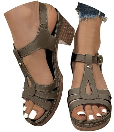 Allbestop Escarpins Confortable pour Femmes, Sandales Bohème Femme Sandale à Talon Femme Femmes Escarpins Sandales Bouche de Poisson Plates d'Été Dentelle Fleur Bottines Mariage Fête