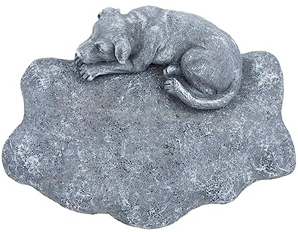 Toddmomy Hund Gedenkstein aus Langlebigem Harz Wasserdichtes Tiergrabmal für Hunde Personalisierbare Erinnerungsstatue für Garten Dekorative Gedenktafel für Verstorbene Haustiere