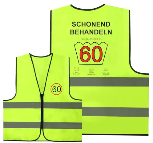 Deepton 40-60 Geburtstag Mann, Geschenk für Männer Junge, Geschenk 60 50 Geburtstag Mann, Reflektierende Geburtstagweste mit Spaßig Text, Lustiges Geschenk für Vater, Freund, Ehemann oder Kollegen