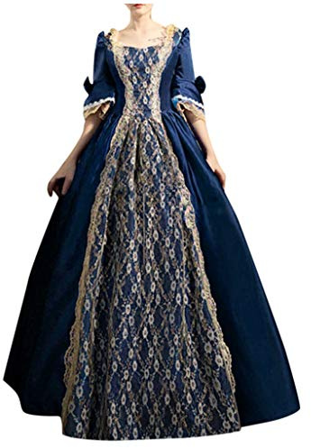 PAIDAXING Robes de reine victorienne pour femme - Grande taille - Rétro - Vintage - Renaissance - Robe de bal masqué rococo baroque Marie Antoinette - Costume médiéval pour cosplay, performance
