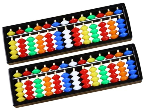 FUNNETOYU Bunter Abakus für Kinder 2 Stück aus Abs, Mathematik Lernabakus | Abakus für Kinder, Frühes Lernspielzeug für Kindergarten und Classroom, Zählspielzeug für Kinder