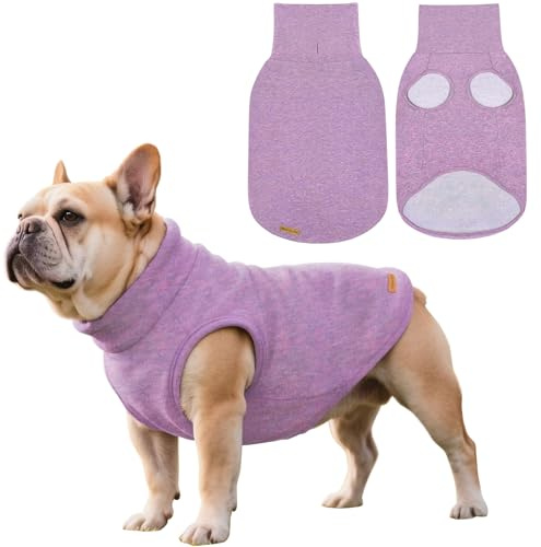 Mosucoirl Sweaters pour Chien Pullover Pull-Overs pour Animaux de Compagnie Sweatshirt pour Chien vêtements Sweats Chiens Petits Grands et Moyens XS-4XL (Violet, M)