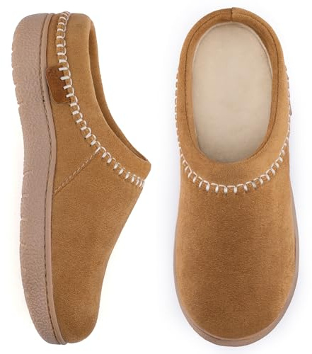 Zigzagger Women's Slip On Moccasin Slippers Cozy House Shoes, Sand, UK 9/10