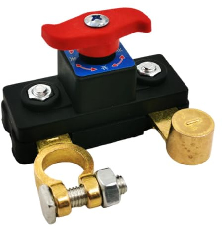 Batterie-Trennschalter 100A 12V/24V - Automatischer Minuspol-Schalter Mit 1000A Spitzenstrom, Dichter Klemmmechanismus Für Sichere Verbindung Aus Für Wohnmobile, LKW, Boote, Traktoren