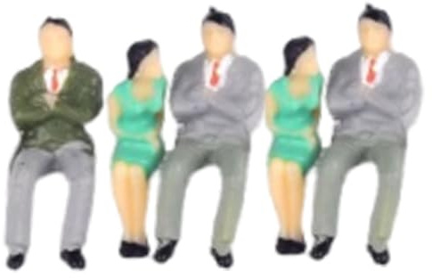 F Fityle 5X Mini Figure di Persone in Miniatura Scena Colore Casuale Diorama Figure per Micro Paesaggio Fariy Giardino Foto Props Set Ferroviari, 2.9 Centimetri