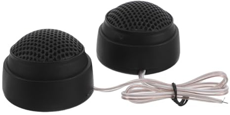 MAGICLULU Tweeter de Voiture Piézoélectrique 1 Paire, Haut-Parleur D'aigus à Dôme Compact 300w Grilles en Plastique, Accessoire Audio Automobile pour Mise à Niveau Système Stéréo Intérieure