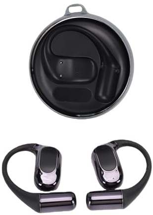 banapoy Auriculares Inalámbricos Bluetooth con Pantalla LED, Auriculares Deportivos sobre Oídos, Abiertos con Cancelación Ruido Ganchos Giratorios para Deportes Gimnasio