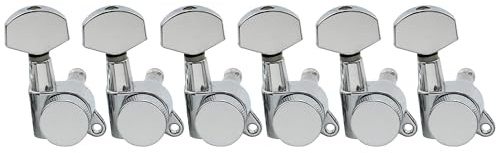 Musiclily Pro 6 inline Locking String Tuning Pegs Machines Heads Set for Fender Stratocaster Telecaster Electric Guitar, Chrome