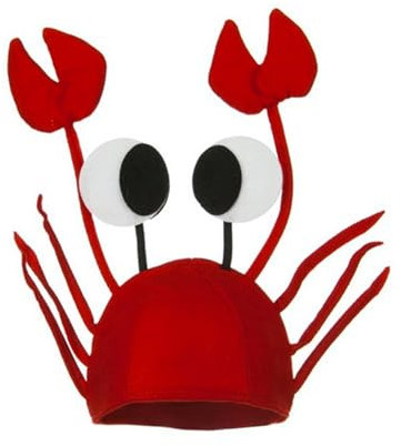 Bigbuyu Men's Women's Novelty Hat 3D Lobster Crawfish Crab Seafood Hat With Claws (Crab)
