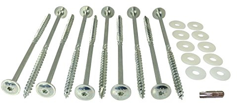 Camping Set 10x300 mm - 10 Stück Schraubheringe für Zeltbefestigung mit Bit