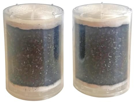 AQUAWATER - 104053 - Lot de 2 cartouches de charbon actif pour filtre sous robinet, pour éliminer le goût et les odeurs de l'eau en sortie de robinet - Durée de la cartouche : 3 mois