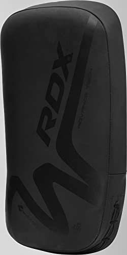 RDX Pao Boxe Thai Incurvé Bouclier de Frappe Kick Boxing, Muaythai Poignée Solide, Strike Shield Pad Maya Hide Cuir Pattes d'ours pour MMA Entraînement, Arts Martiaux, Taekwondo, Sports de Combat