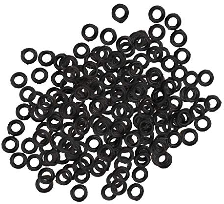 perfeclan Gummiringe Schaftringe O-Ringe Schutzringe für s Schäfte 200, Schwarz