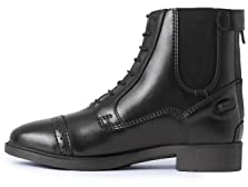 HORZE Damen Reitstiefelette Kilkenny,Jodhpur Reitstiefel mit Reißverschluss, Schwarz, 38