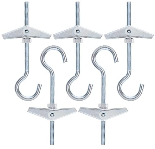 DOITOOL 5sätze Wandhaken Aus Kohlenstoffstahl Mit Toggle Wing Nut Zum Aufhängen Schwerer Gegenstände An Trockenbauwänden Für Lampen Vorhangstangen Bilderrahmen Und Mehr