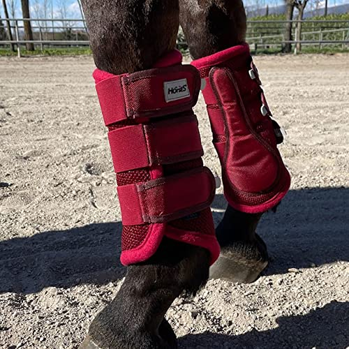 Horses 4-teiliges Set aus Netzstoff für Pferde, Pferde-Reitschutz, weich und strapazierfähig, maximaler Schutz vor Verletzungen und Schnitzereien