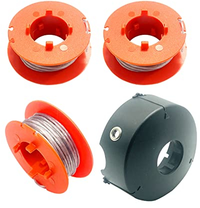 F016800175 Strimmer Line for Bo-sch ART 23 26 30 COMBITRIM Spool Line Compatible with Bo-sch ART 23 26 EASYTRIM Φ1.6mm Trimmer Spool (3 * Trimmer Line and 1* Trimmer Spool Cap)