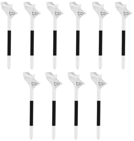 JOBYNIM 10 Pezzi Tee da Golf, Plastic Golf Tees da 83 mm di Lunghezza Tee da Golf da 10 Gradi per l'allenamento Pratica del Golf