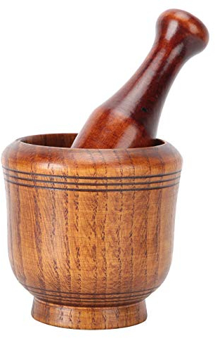 Leopacat Mörser Mit Stößel Klein, Kleiner Küchenmörser Gewürze Kräuter mahlen Haushaltsküche Manuell Knoblauchstampfer Ingwer Mühle Set Stampfschüssel Pillenzerkleinerer Utensilien