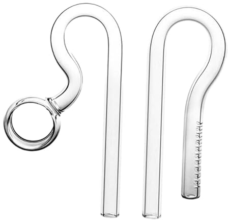 Baoblaze Aquarium Glass Lily Pipe Aquarium Water Plant Tank Inflow/outflow Easy to Install Clear Skimmer Glass Lily Pipe, 13mm