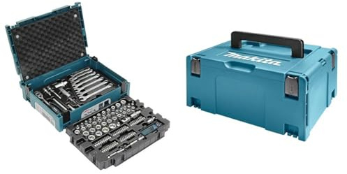 Makita COFFRET MAKPAC OUTILLAGE À MAIN 120 PCS E08713 & Coffret empilable robuste Makpac Taille 3 - MAKITA 821551-8