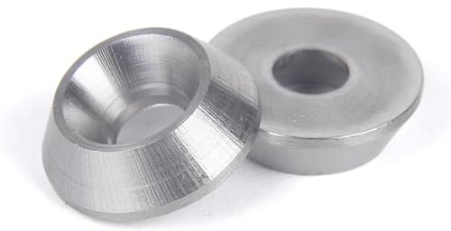 QIRUIRED Lot de 2 fixations M8 x 25 mm en acier inoxydable 304 - Joint concave et convexe Fisheye robuste en forme de bol conique fraisé - Rondelles de tasse en métal massif